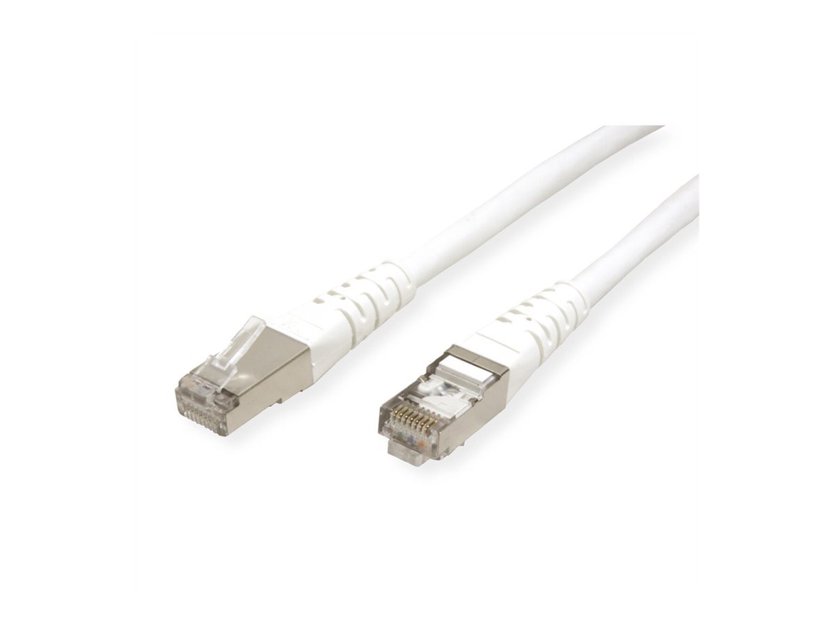ROLINE Patchkabel Cat.6 (Class E) S/FTP (PiMF), weiß, 0,3 m