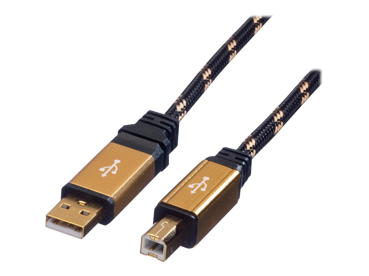 ROLINE GOLD USB 2.0 Kabel, Typ A-B, 1,8 m