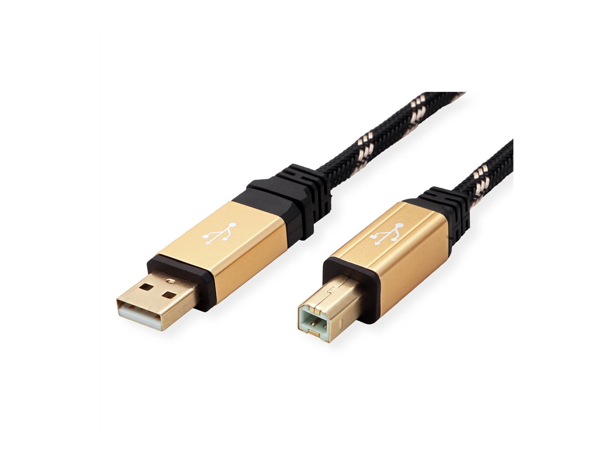 ROLINE GOLD USB 2.0 Kabel, Typ A-B, 1,8 m