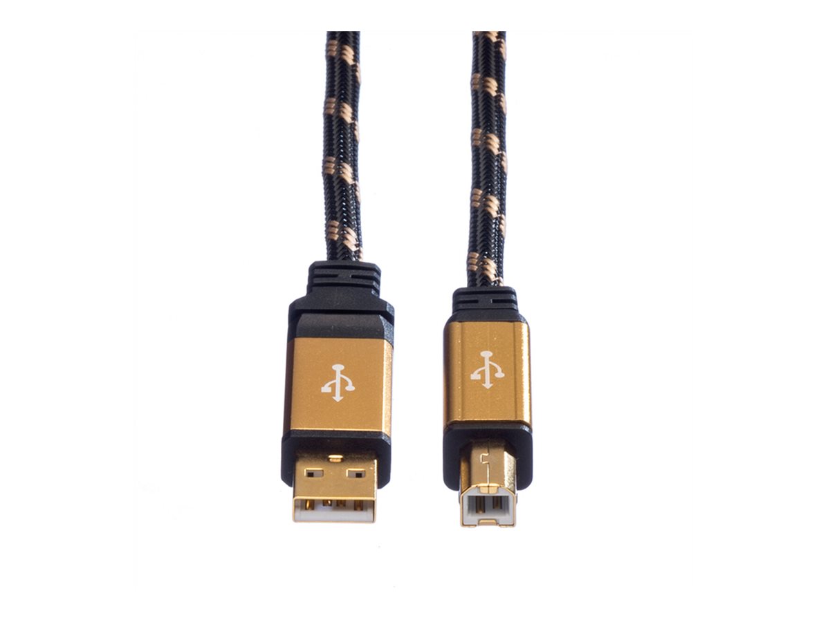ROLINE GOLD USB 2.0 Kabel, Typ A-B, 1,8 m
