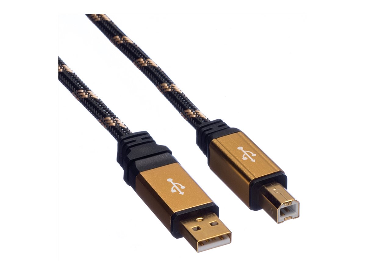 ROLINE GOLD USB 2.0 Kabel, Typ A-B, 3 m