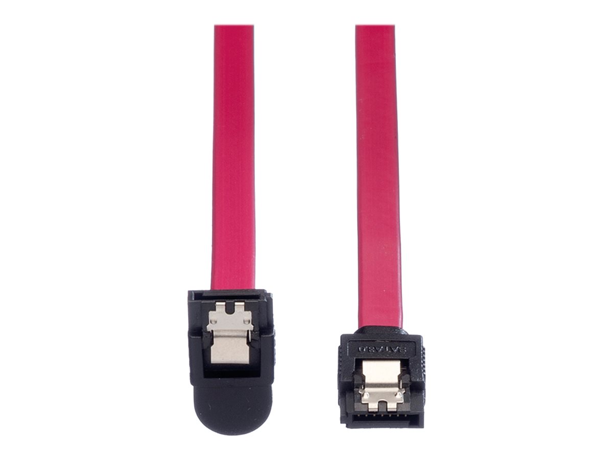 ROLINE Int. SATA 6.0 Gbit/s HDD-Kabel mit Schnappverschluss, gewinkelt, 0,5 m