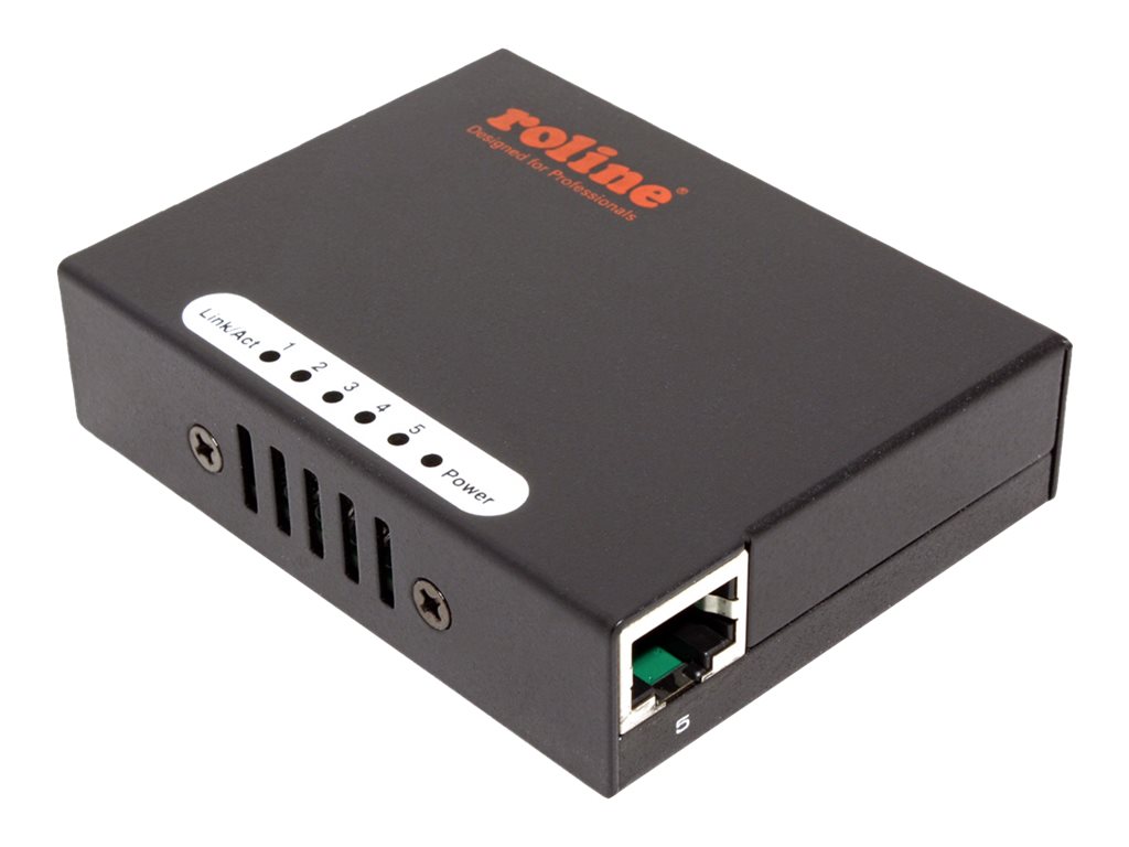 ROLINE Fast Ethernet Switch, Pocket, 5 Ports
