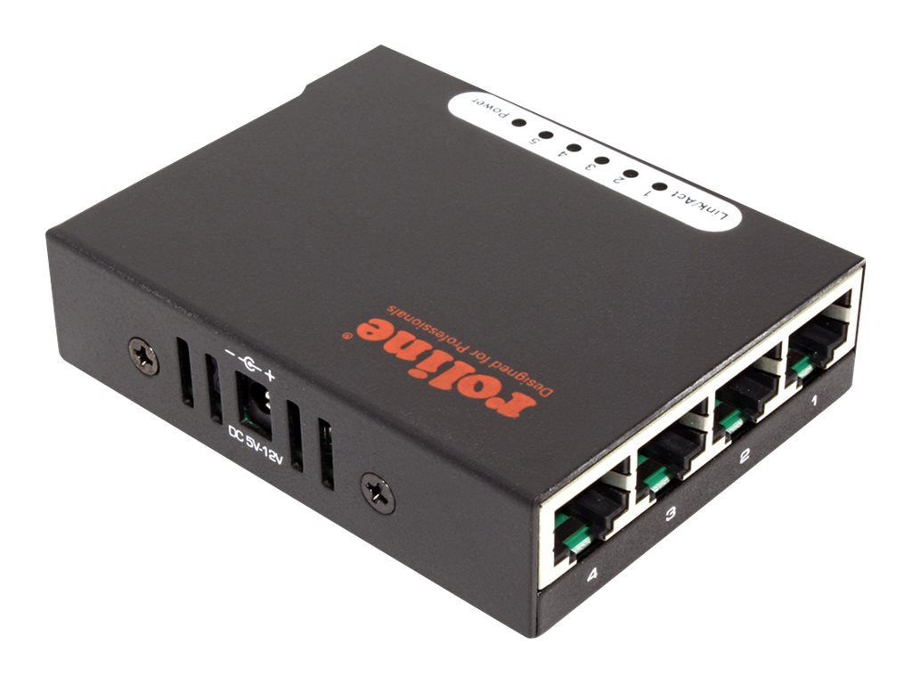 ROLINE Fast Ethernet Switch, Pocket, 5 Ports