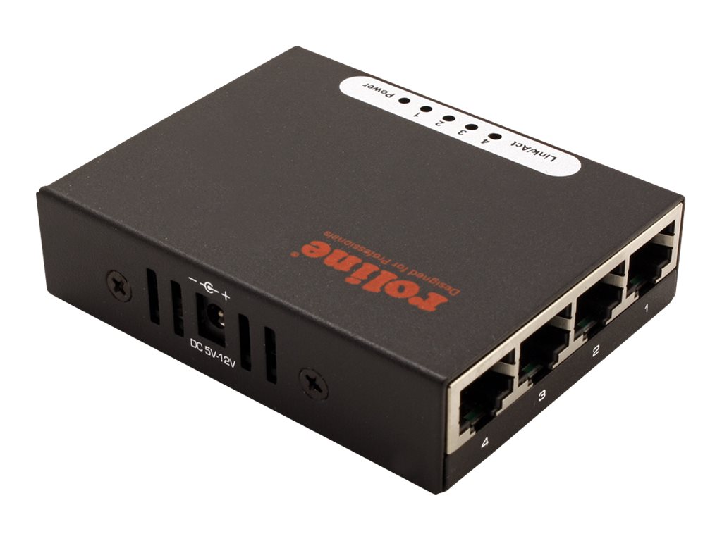 ROLINE Gigabit Ethernet Switch, Pocket, 4 Ports