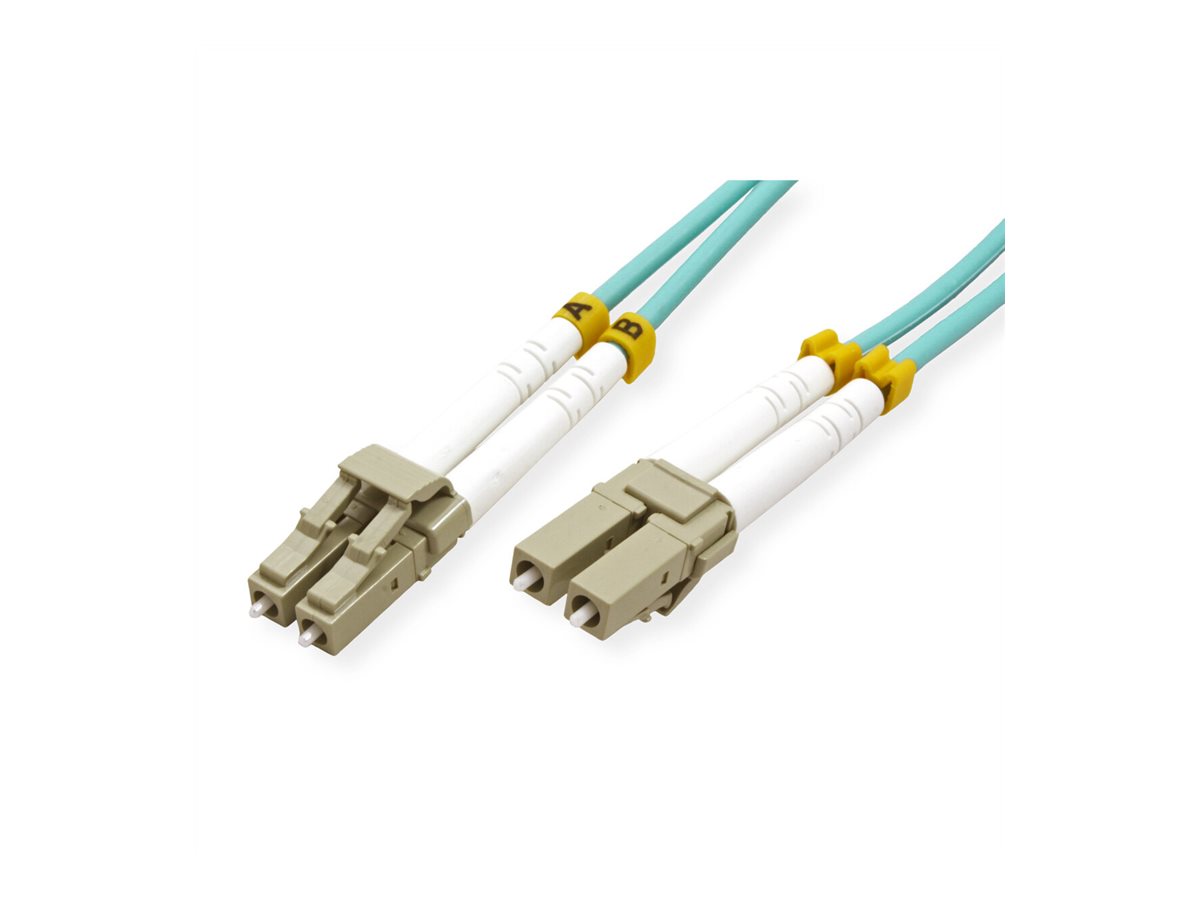 VALUE LWL-Kabel 50/125µm OM3, LC/LC, türkis, 2 m