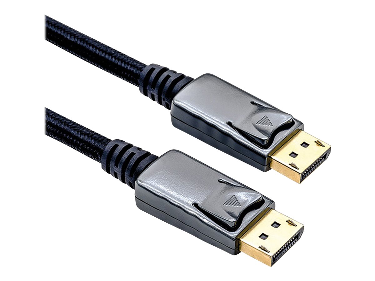 ROLINE DisplayPort Kabel, DP-DP, v1.2, ST - ST, schwarz-metallic, 1,5 m