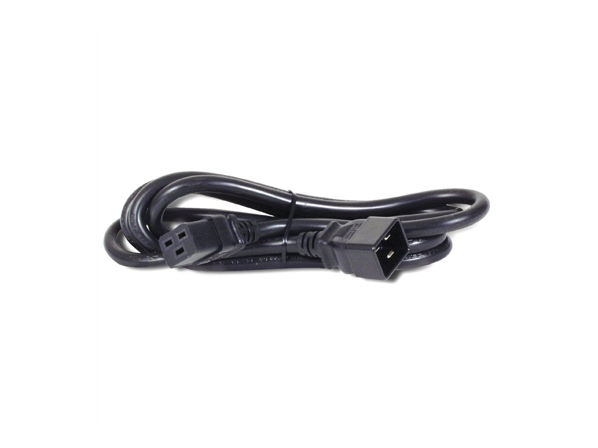 ROLINE Netzkabel Stecker C20 - Buchse C19, schwarz, 2 m