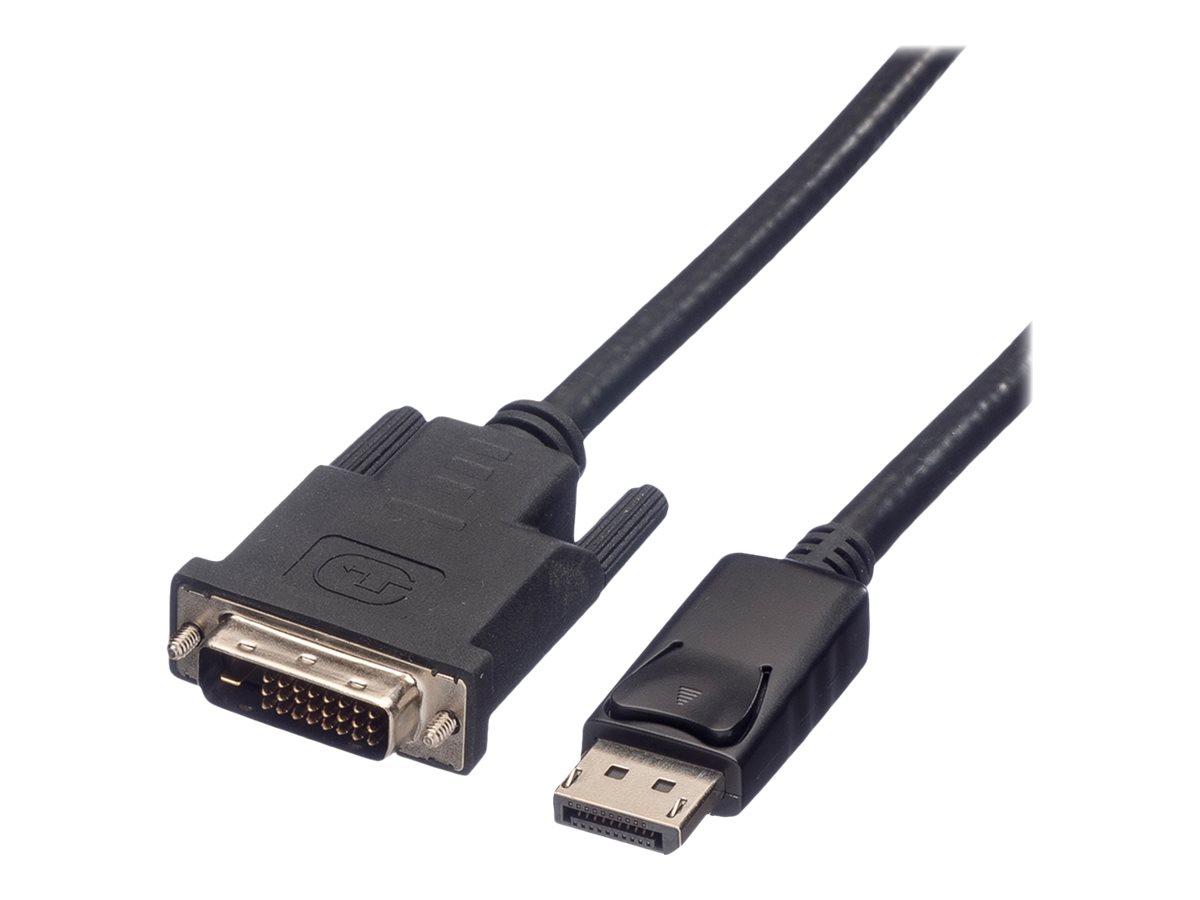 ROLINE DisplayPort Kabel DP ST - DVI ST, LSOH, schwarz, 1,5 m