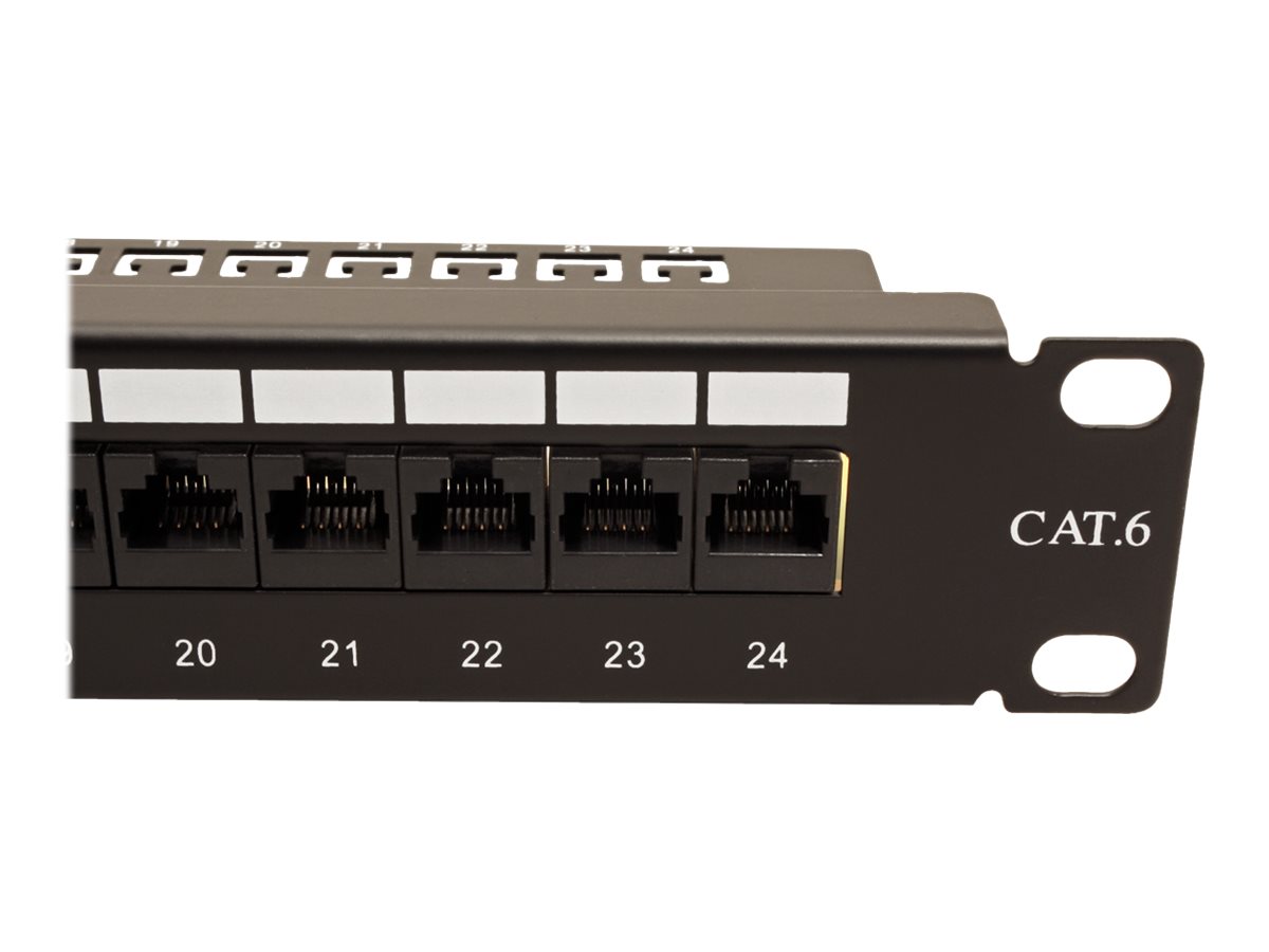 VALUE Cat.6 (Class E) 19-Zoll-Patchpanel, 24P, ungeschirmt, schwarz