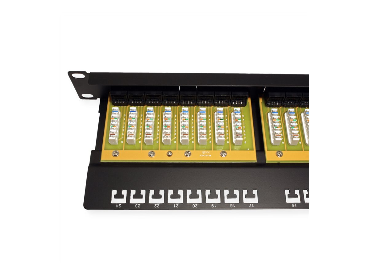 VALUE Cat.6 (Class E) 19-Zoll-Patchpanel, 24P, ungeschirmt, schwarz