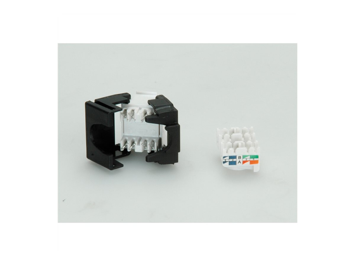 VALUE Cat.6 (Class E) Keystone ungeschirmt, werkzeuglos, weiß