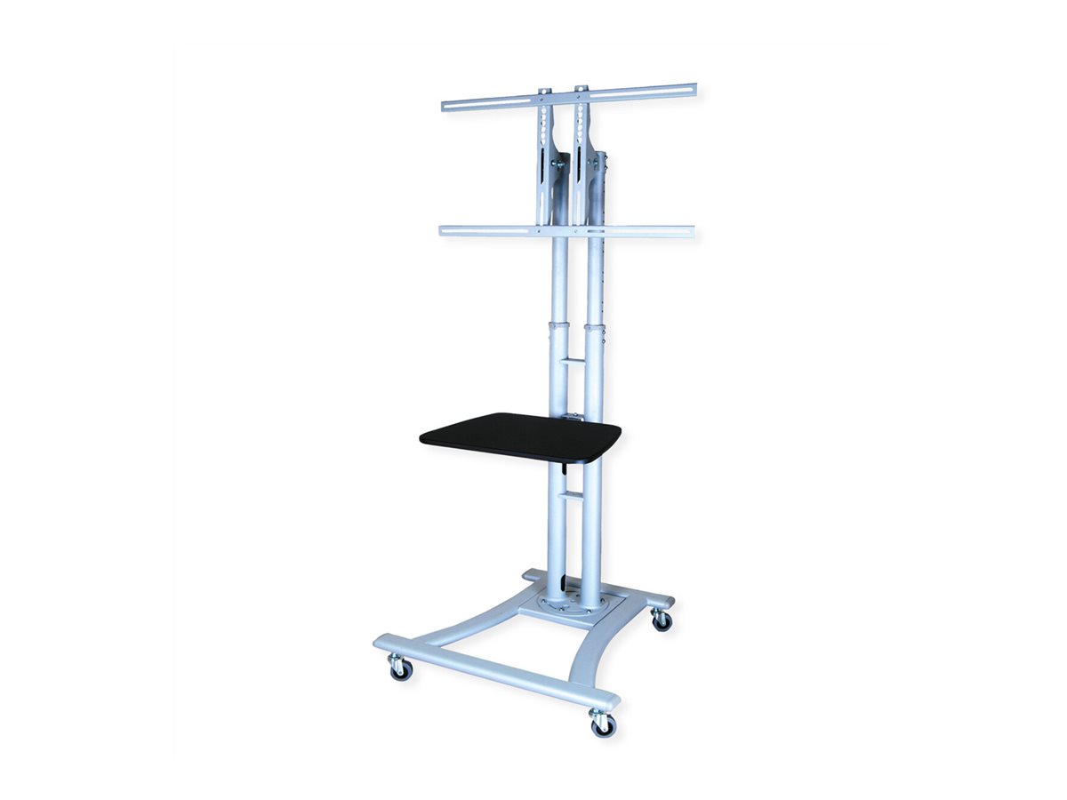 VALUE LCD-/TV-Rollständer, 27-60 Zoll, bis 50 kg, silberfarben