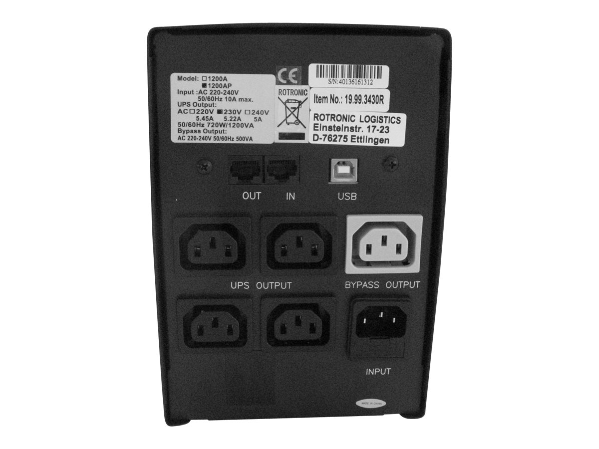 VALUE UPS 1200 -  Line Interaktive USV mit USB Port