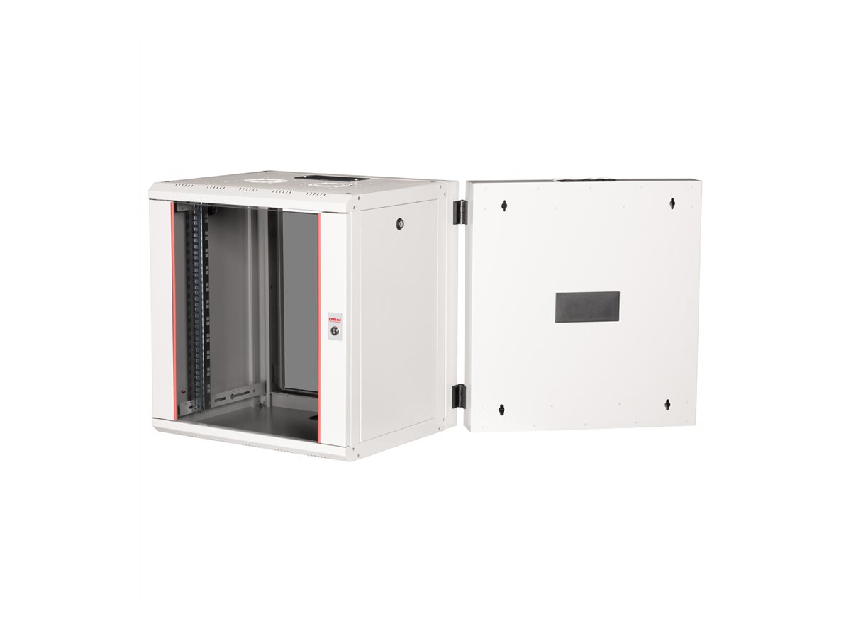 ROLINE 19-Zoll Wandgehäuse Pro 12 HE, 600x600 BxT zweiteilig schwenkbar grau