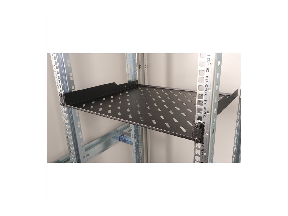 ROLINE 19-Zoll Fachboden 1 HE 400 T, 15kg Tragkraft schwarz