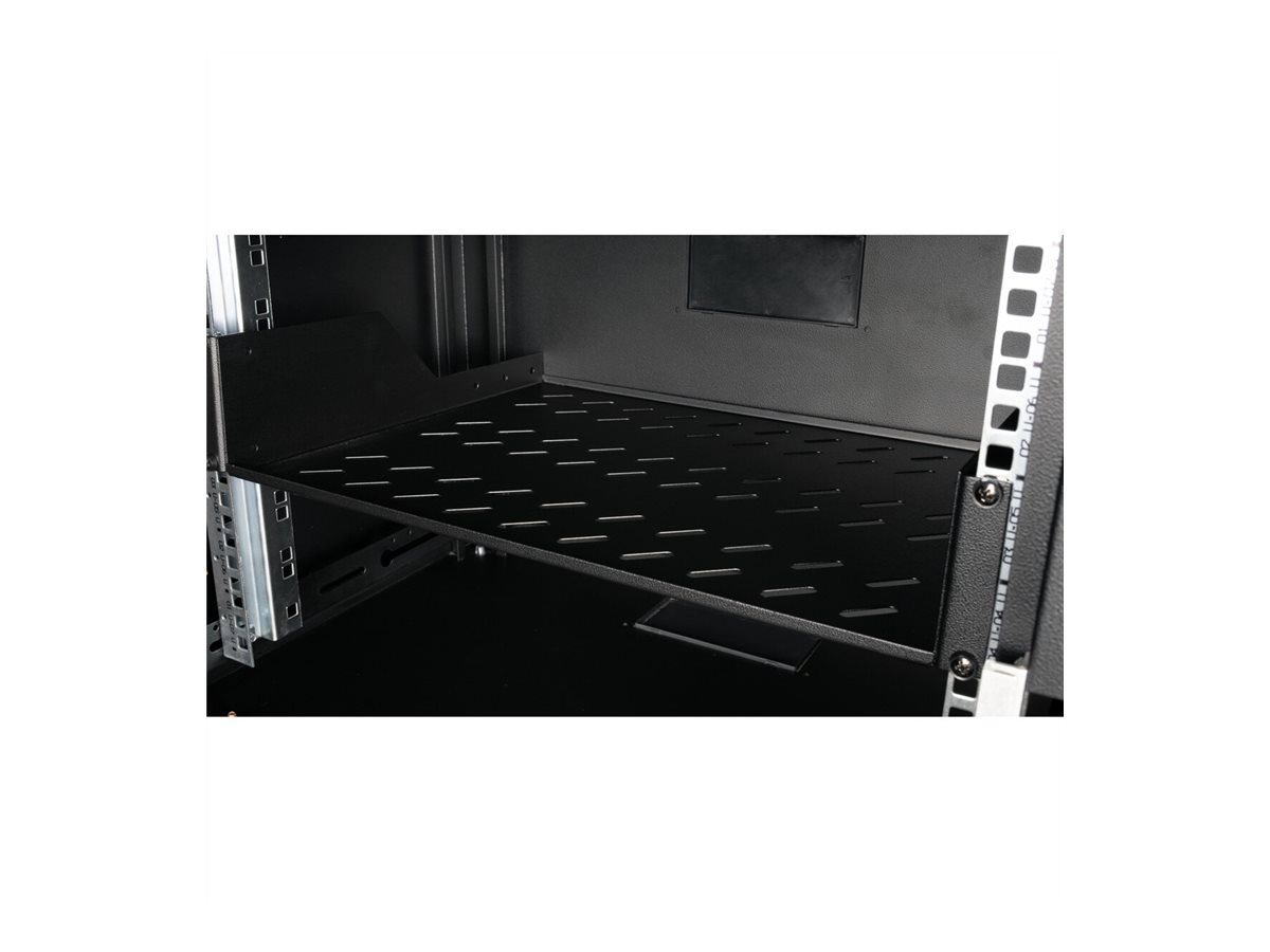 ROLINE 19-Zoll Fachboden 2 HE 350 T, 25kg Tragkraft schwarz