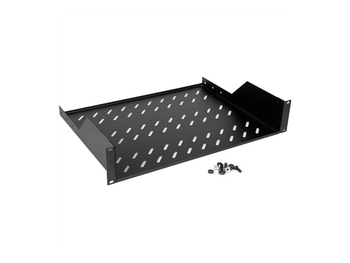 ROLINE 19-Zoll Fachboden 2 HE 350 T, 25kg Tragkraft schwarz