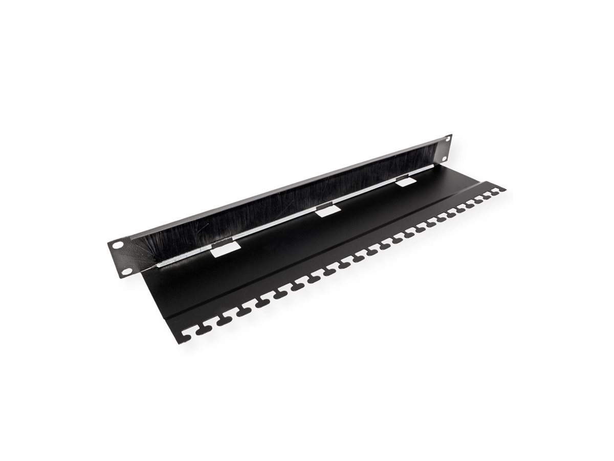 ROLINE 19-Zoll Kabelzuführung, mit Bürstenleiste 1HE schwarz