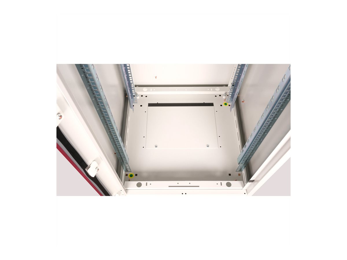 ROLINE 19-Zoll Netzwerkschrank Basic 22 HE, 600x600 BxT Glastür grau