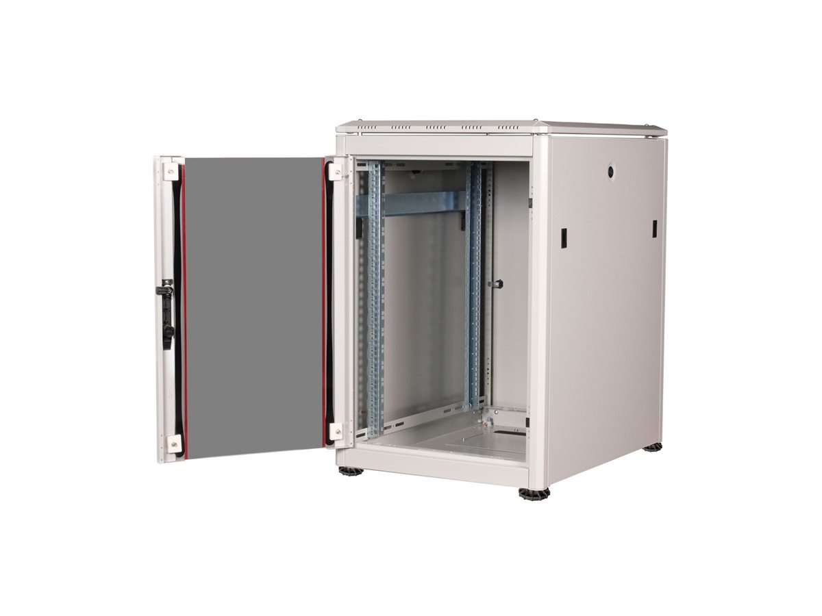 ROLINE 19-Zoll Netzwerkschrank Pro 16 HE, 600x800 BxT Glastür grau