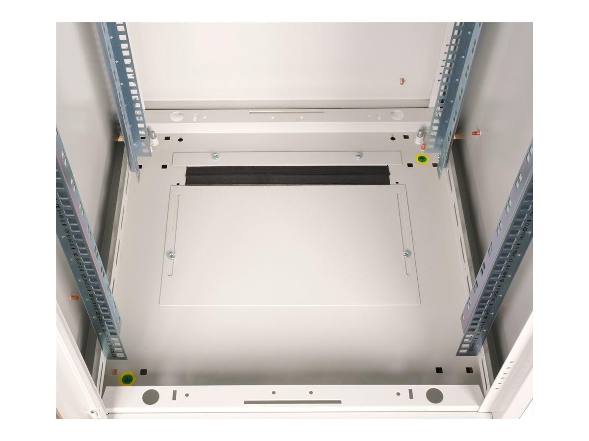 ROLINE 19-Zoll Netzwerkschrank Pro 22 HE, 600x600 BxT Glastür grau