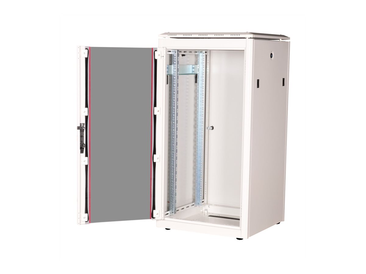 ROLINE 19-Zoll Netzwerkschrank Pro 22 HE, 600x600 BxT Glastür grau