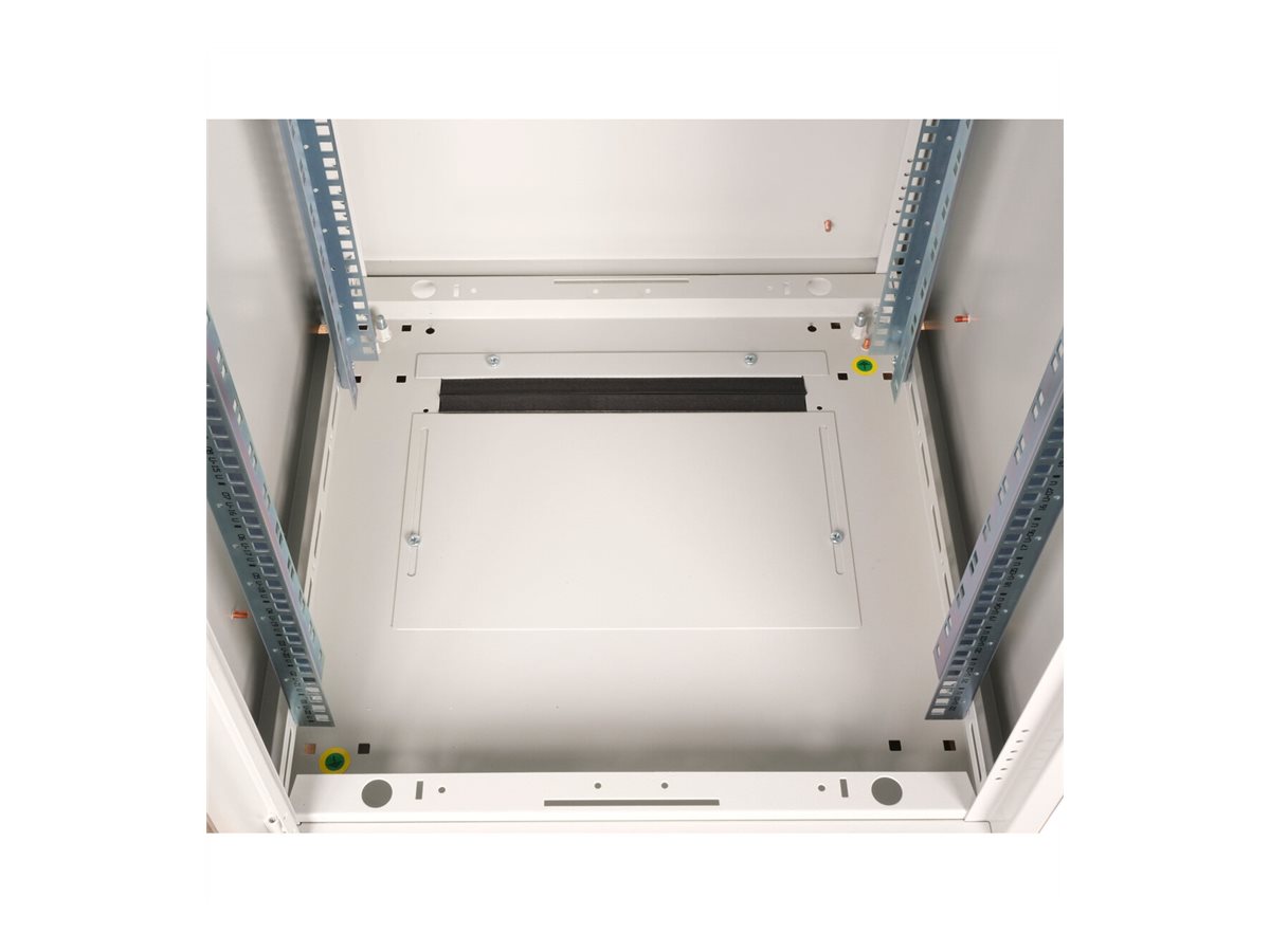 ROLINE 19-Zoll Netzwerkschrank Pro 22 HE, 600x600 BxT Glastür grau