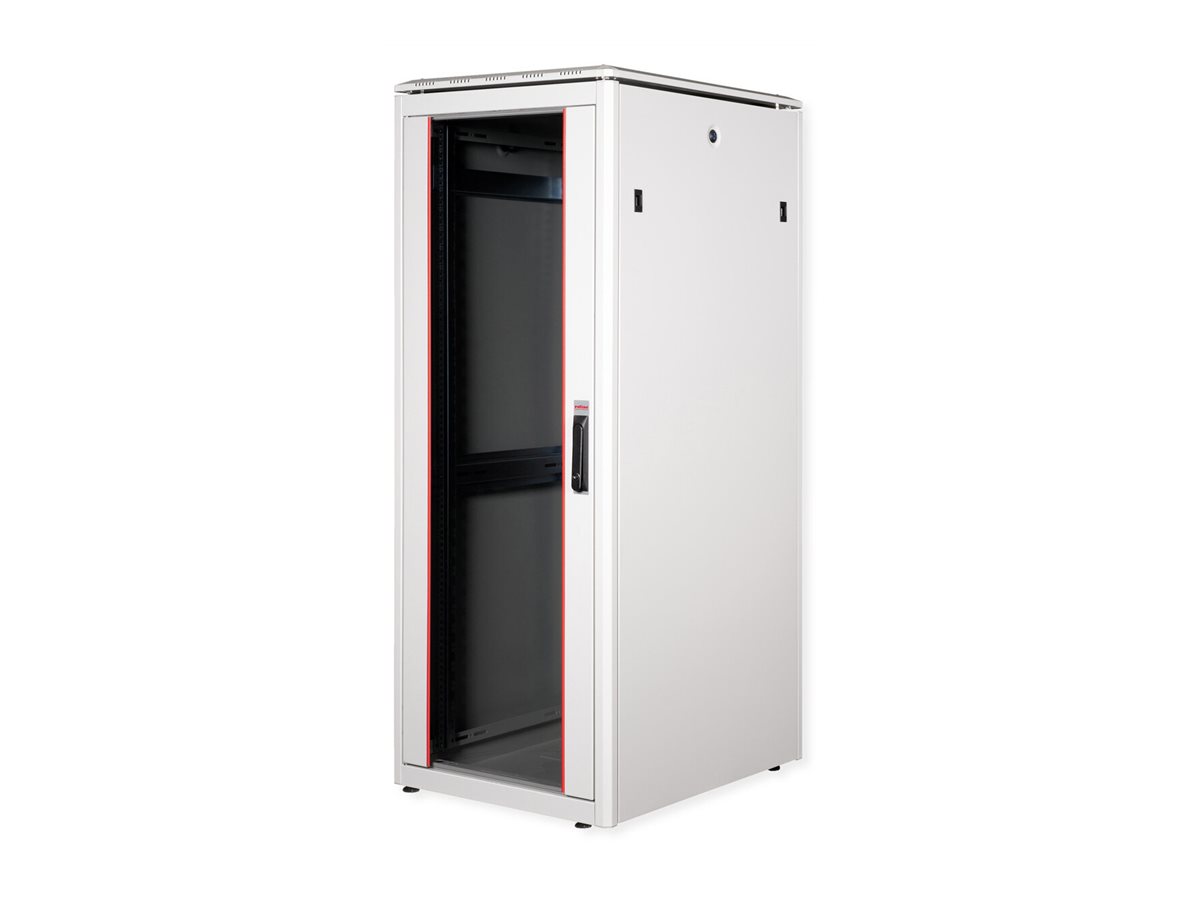 ROLINE 19-Zoll Netzwerkschrank Pro 32 HE, 600x800 BxT Glastür grau