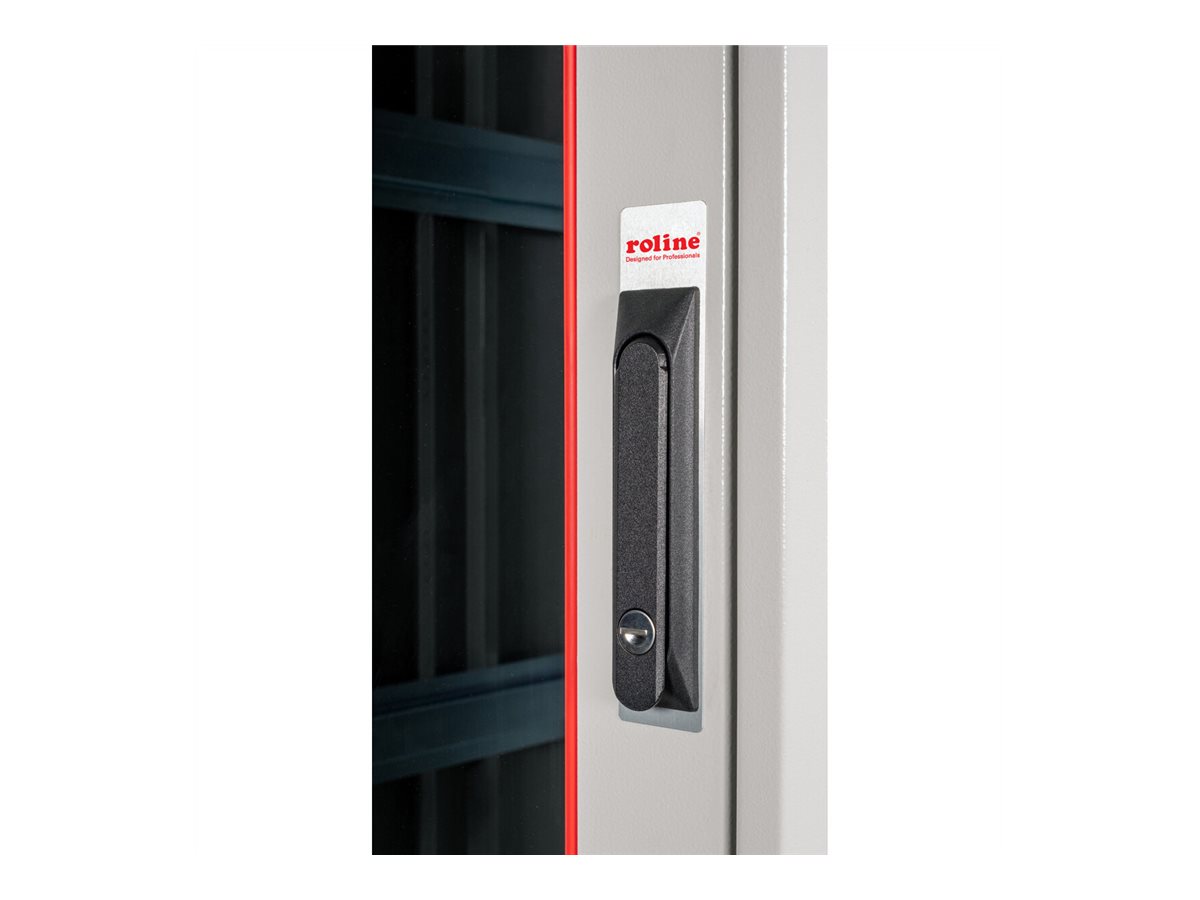 ROLINE 19-Zoll Netzwerkschrank Pro 32 HE, 600x800 BxT Glastür grau