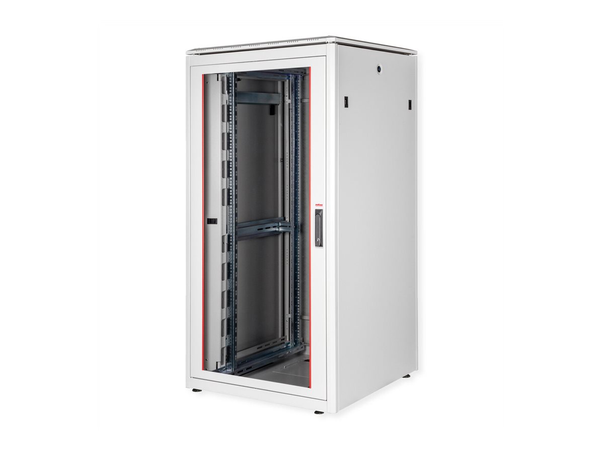 ROLINE 19-Zoll Netzwerkschrank Pro 32 HE, 800x800 BxT Glastür grau