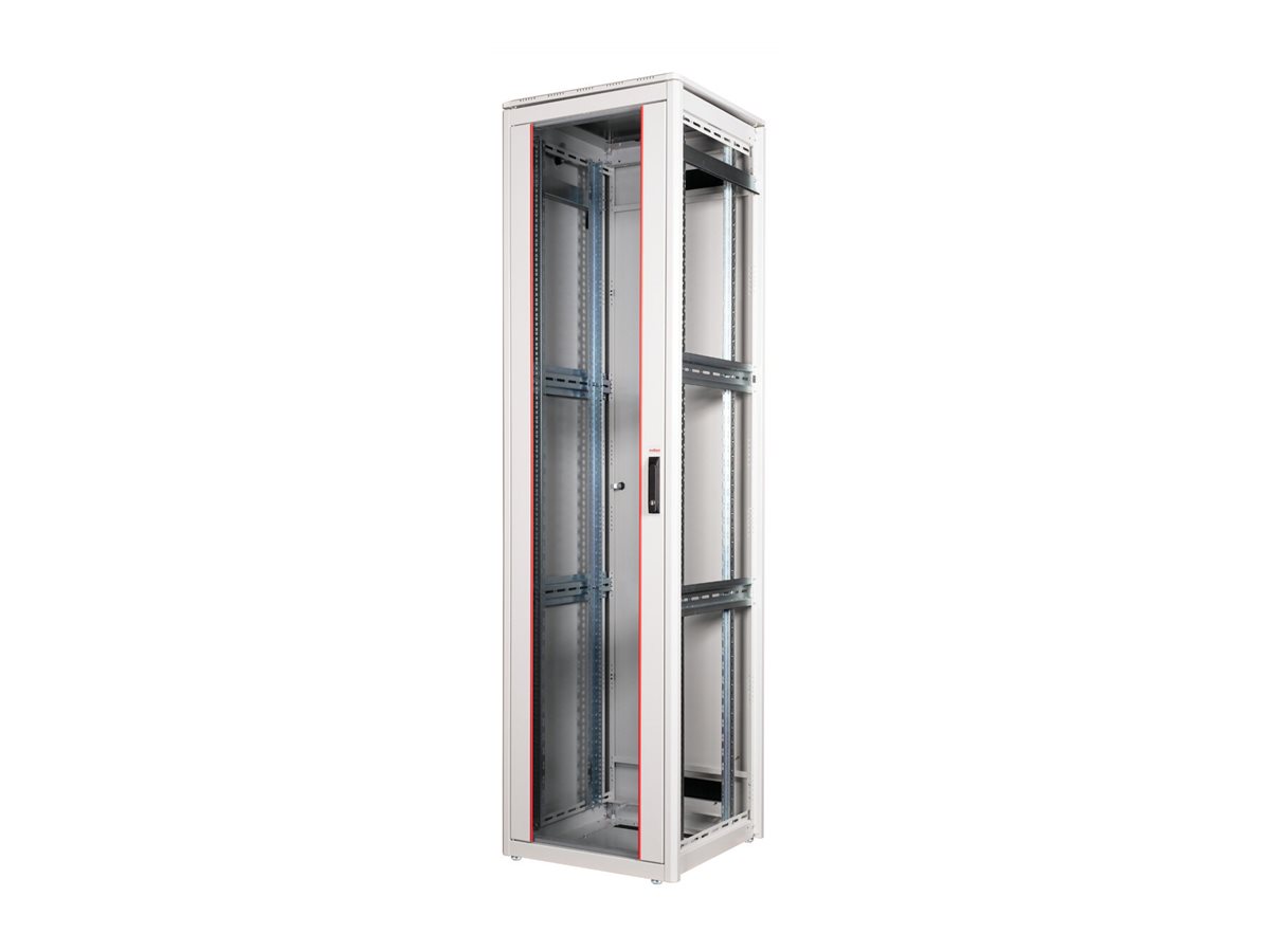 ROLINE 19-Zoll Netzwerkschrank Pro 47 HE, 600x600 BxT Glastür grau