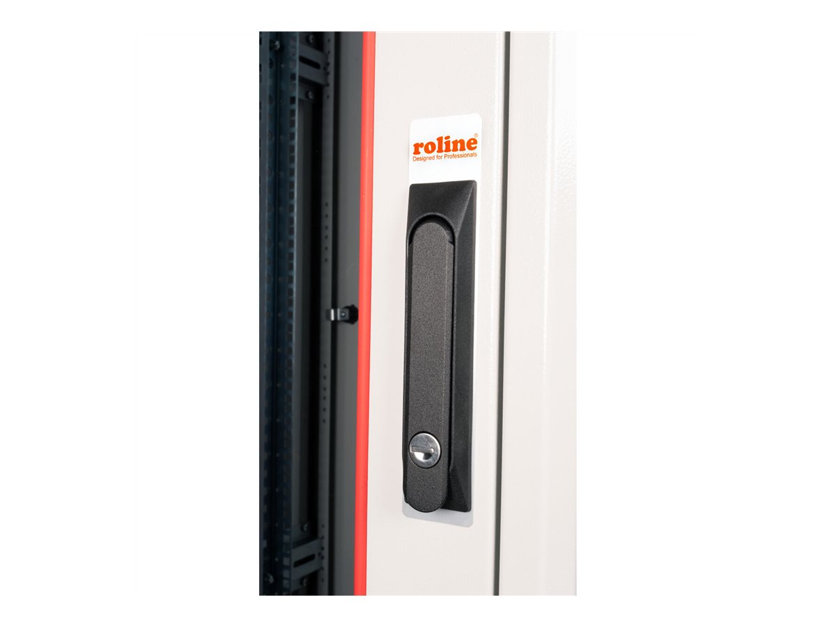 ROLINE 19-Zoll Netzwerkschrank Pro 47 HE, 600x600 BxT Glastür grau