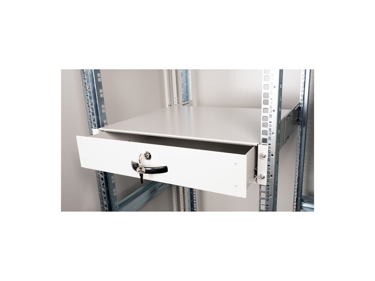 ROLINE 19-Zoll Tastatureinschub 2 HE, 400 T abschließbar grau