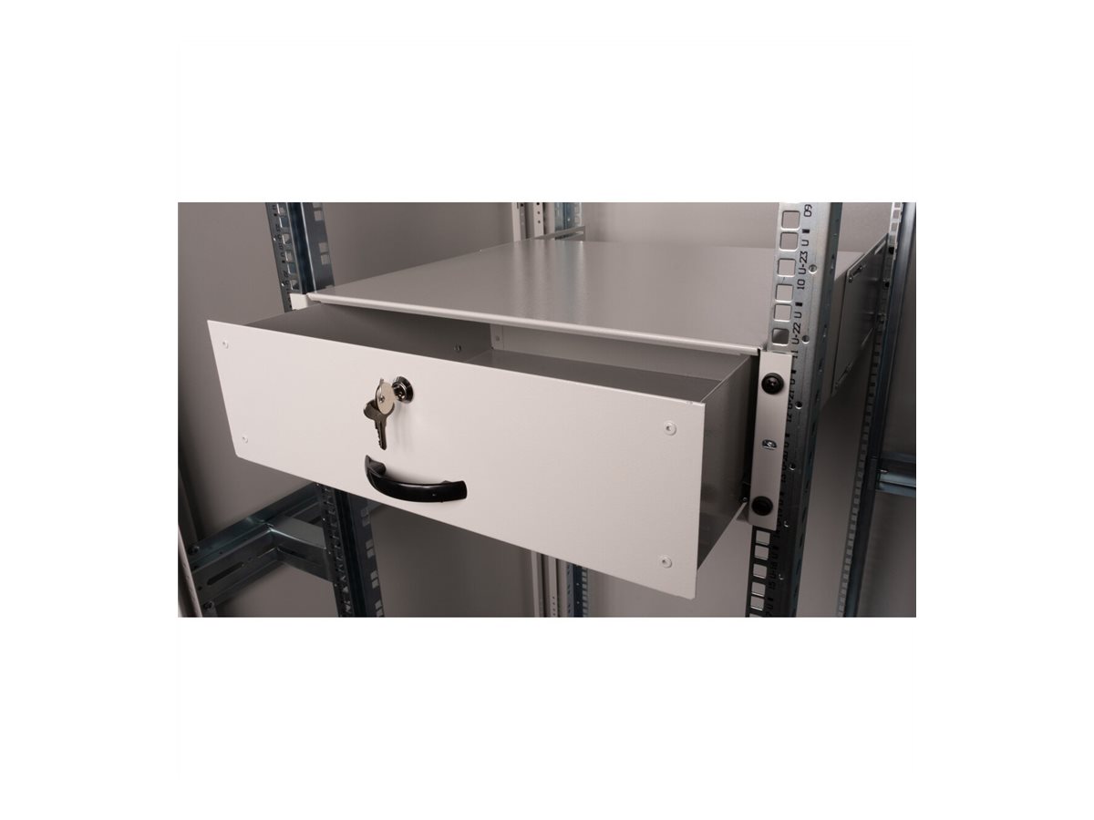 ROLINE 19-Zoll Tastatureinschub 3 HE, 400 T abschließbar grau