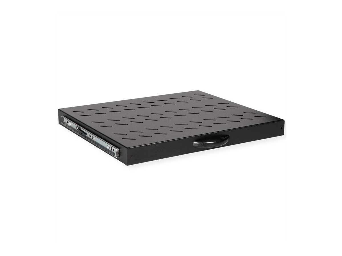 ROLINE 19-Zoll Fachboden 1 HE, ausziehbar 350 T 25 kg schwarz