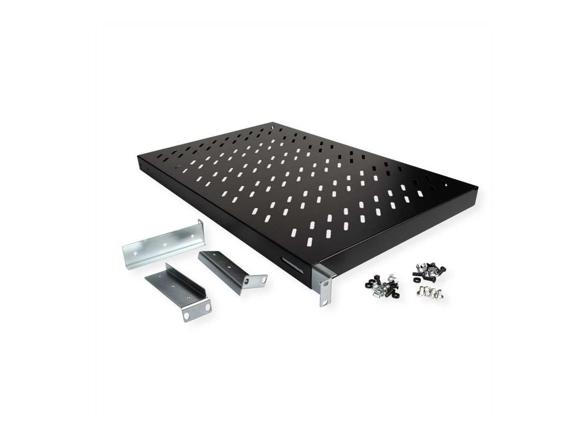 ROLINE 19-Zoll Fachboden 1 HE, verstellbar 700 T 50 kg schwarz