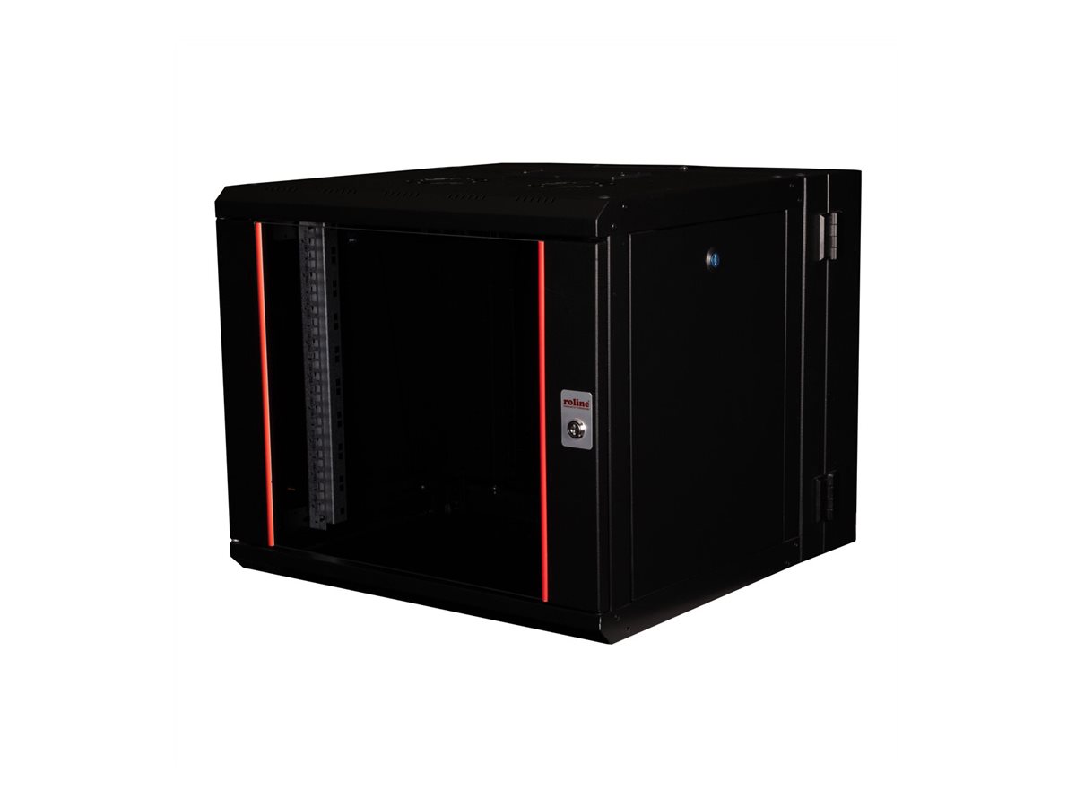 ROLINE 19-Zoll Wandgehäuse Pro 9 HE, 600x600 BxT zweiteilig schwenkbar schwarz