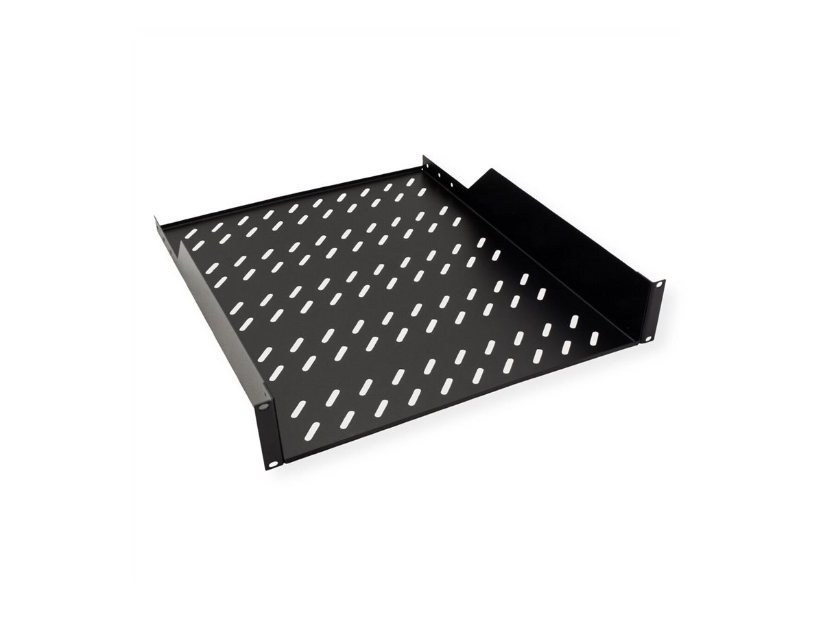 ROLINE 19-Zoll Fachboden 2 HE 550 T, 25kg Tragkraft schwarz