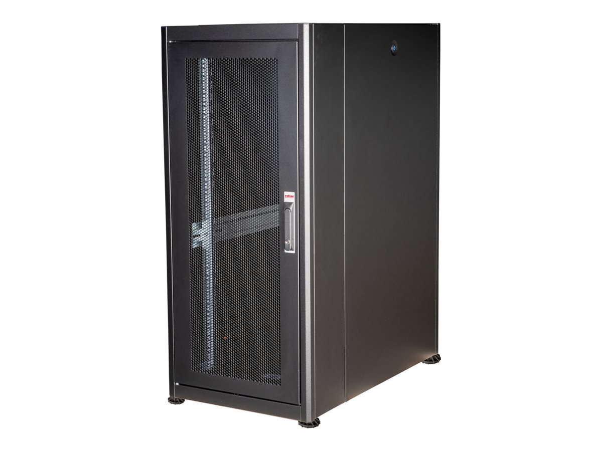 ROLINE 19-Zoll Serverschrank Basic 26 HE, 600x1000 BxT perforiert schwarz