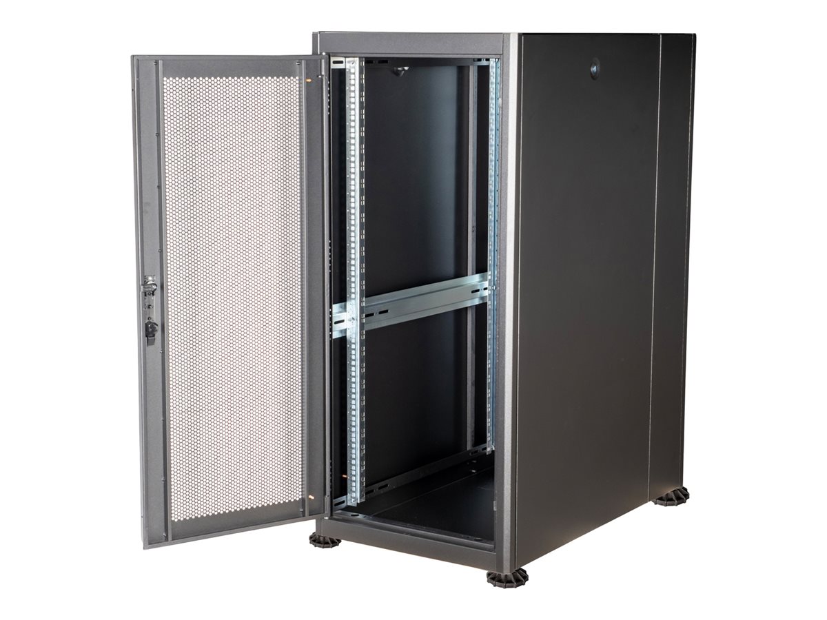 ROLINE 19-Zoll Serverschrank Basic 26 HE, 600x1000 BxT perforiert schwarz