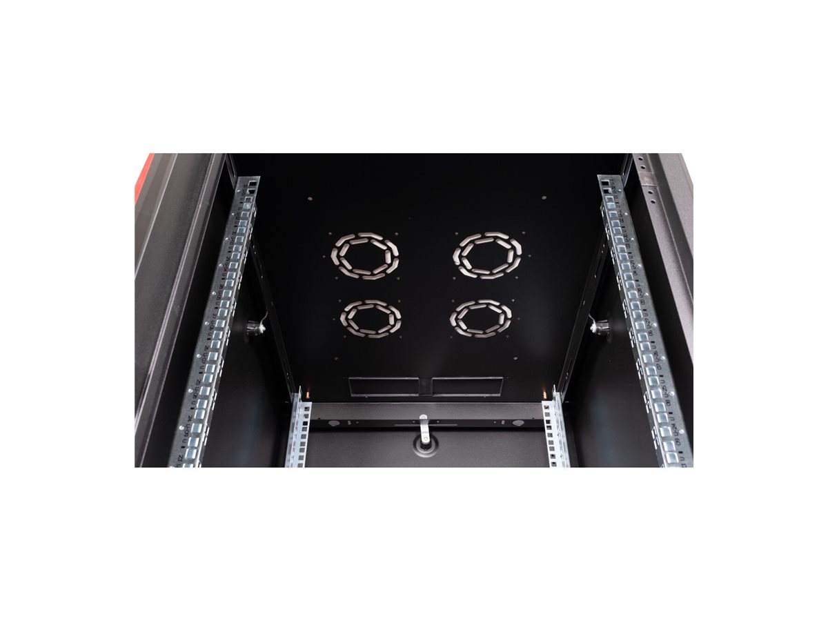 ROLINE 19-Zoll Netzwerkschrank Basic 32 HE, 600x800 BxT Glastür schwarz