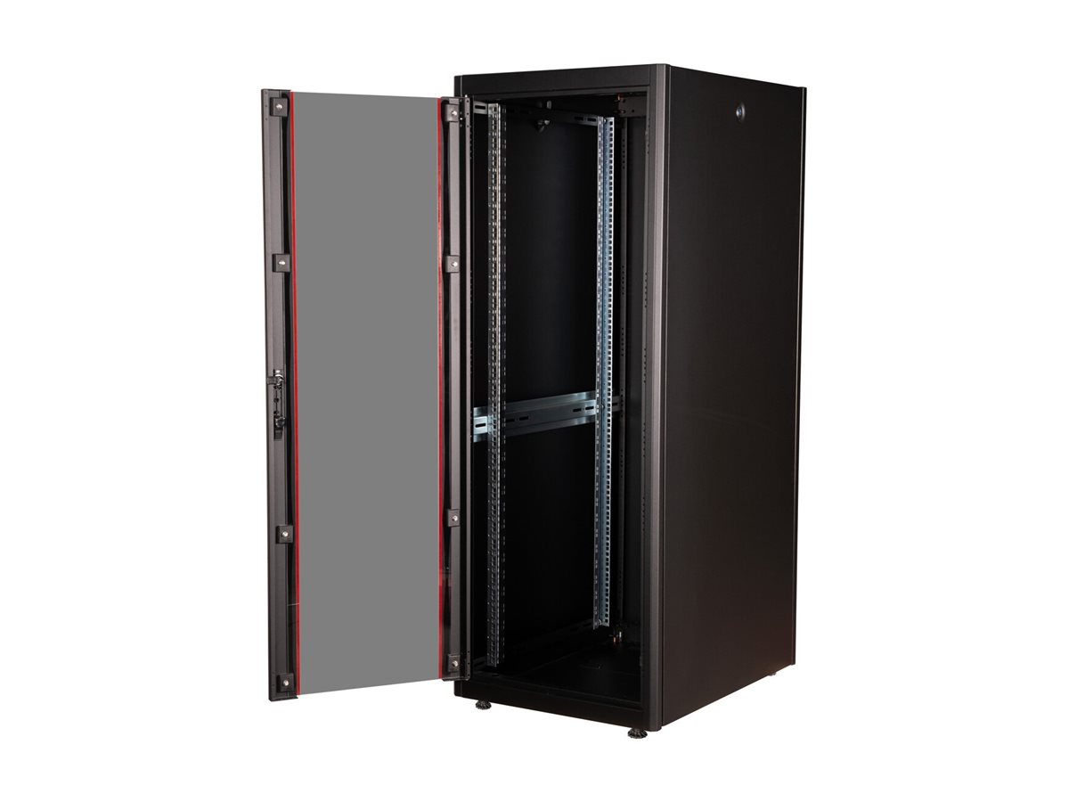 ROLINE 19-Zoll Netzwerkschrank Basic 32 HE, 600x800 BxT Glastür schwarz