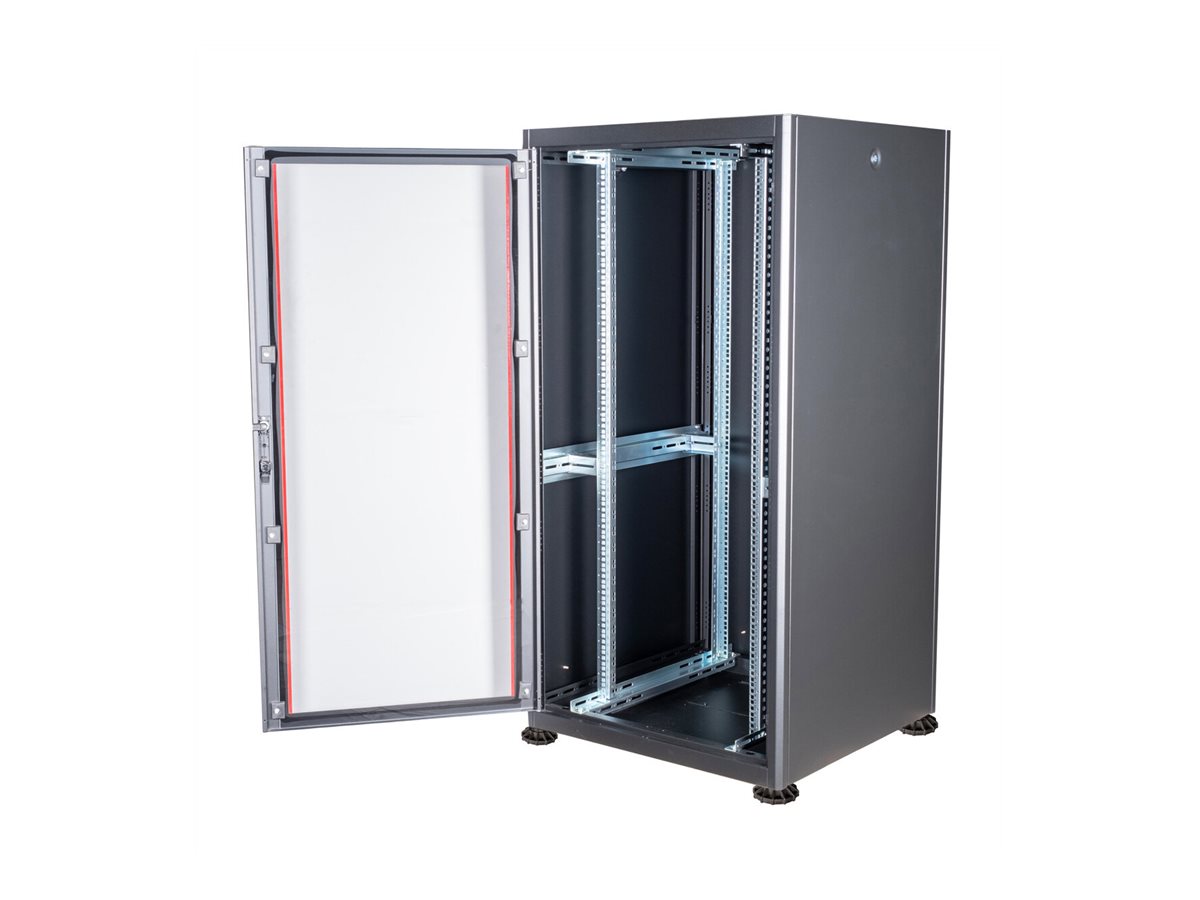 ROLINE 19-Zoll Netzwerkschrank Basic 32 HE, 800x800 BxT Glastür schwarz