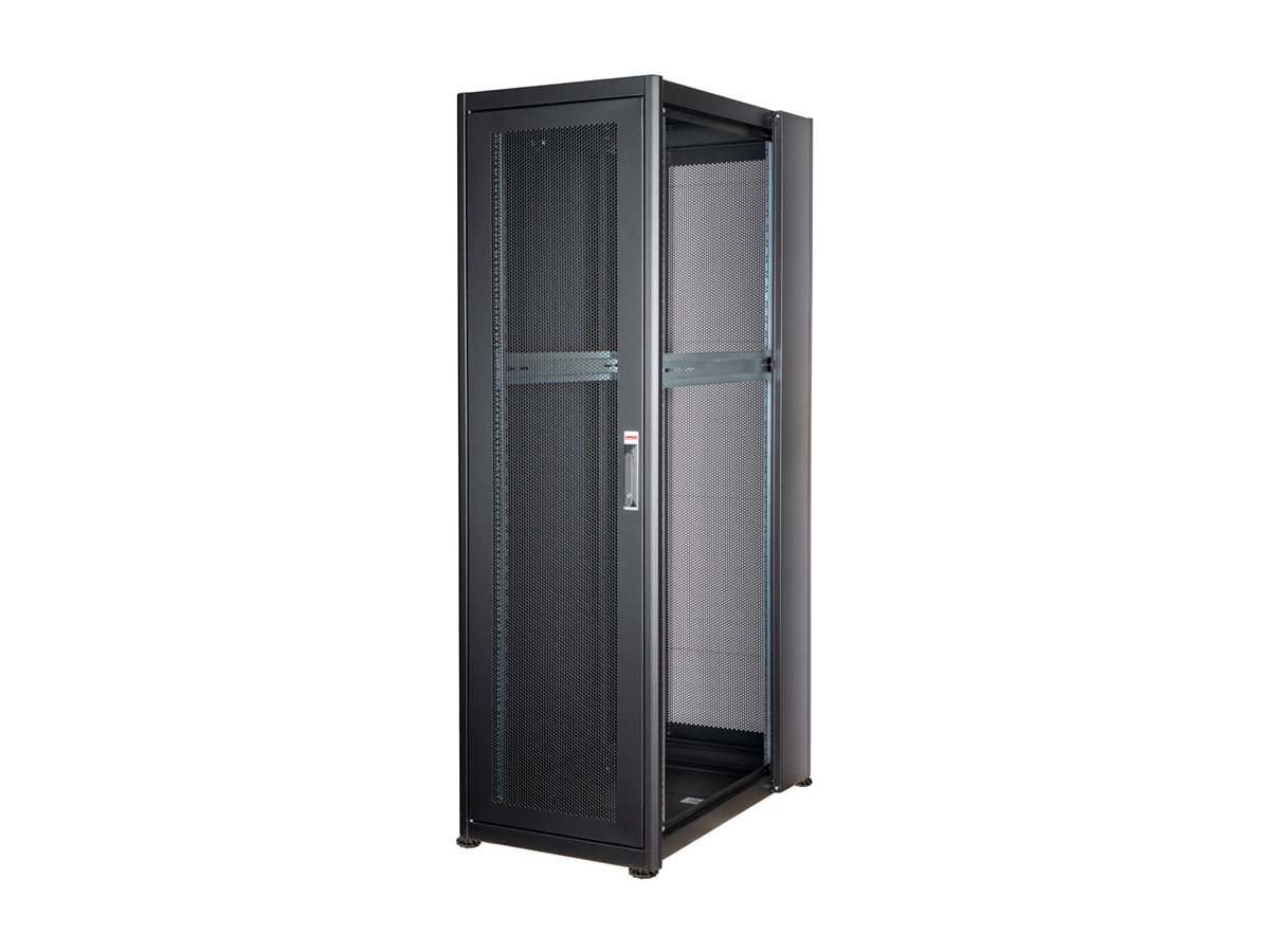 ROLINE 19-Zoll Netzwerkschrank Basic 42 HE, 600x1000 BxT Glastür schwarz