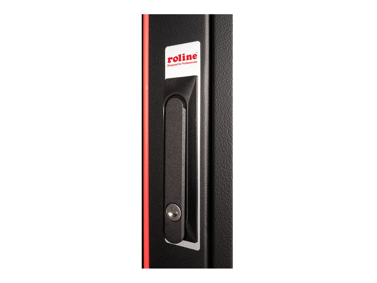 ROLINE 19-Zoll Netzwerkschrank Basic 42HE, 800x800 BxT Glastür schwarz