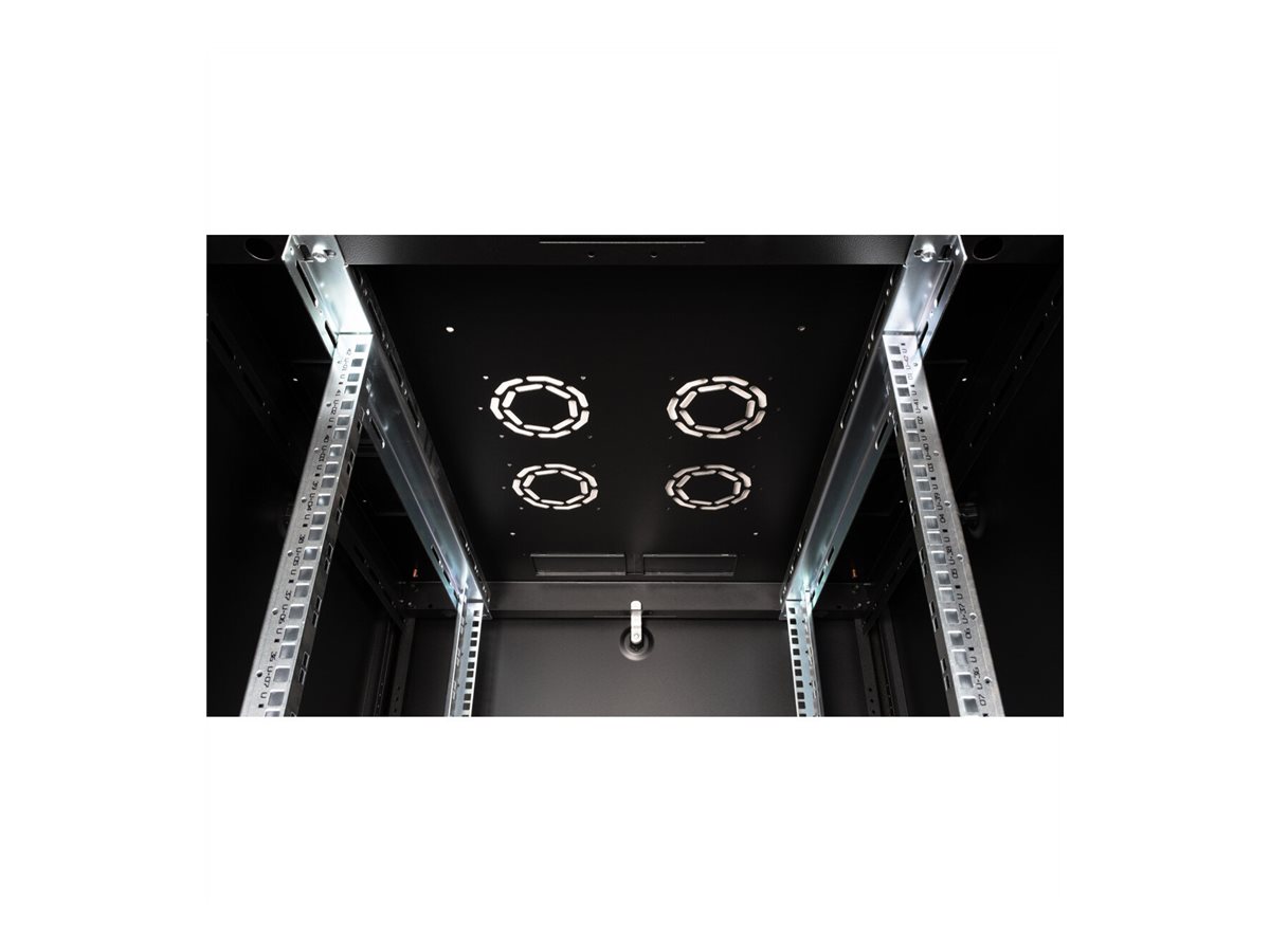 ROLINE 19-Zoll Netzwerkschrank Basic 42HE, 800x800 BxT Glastür schwarz