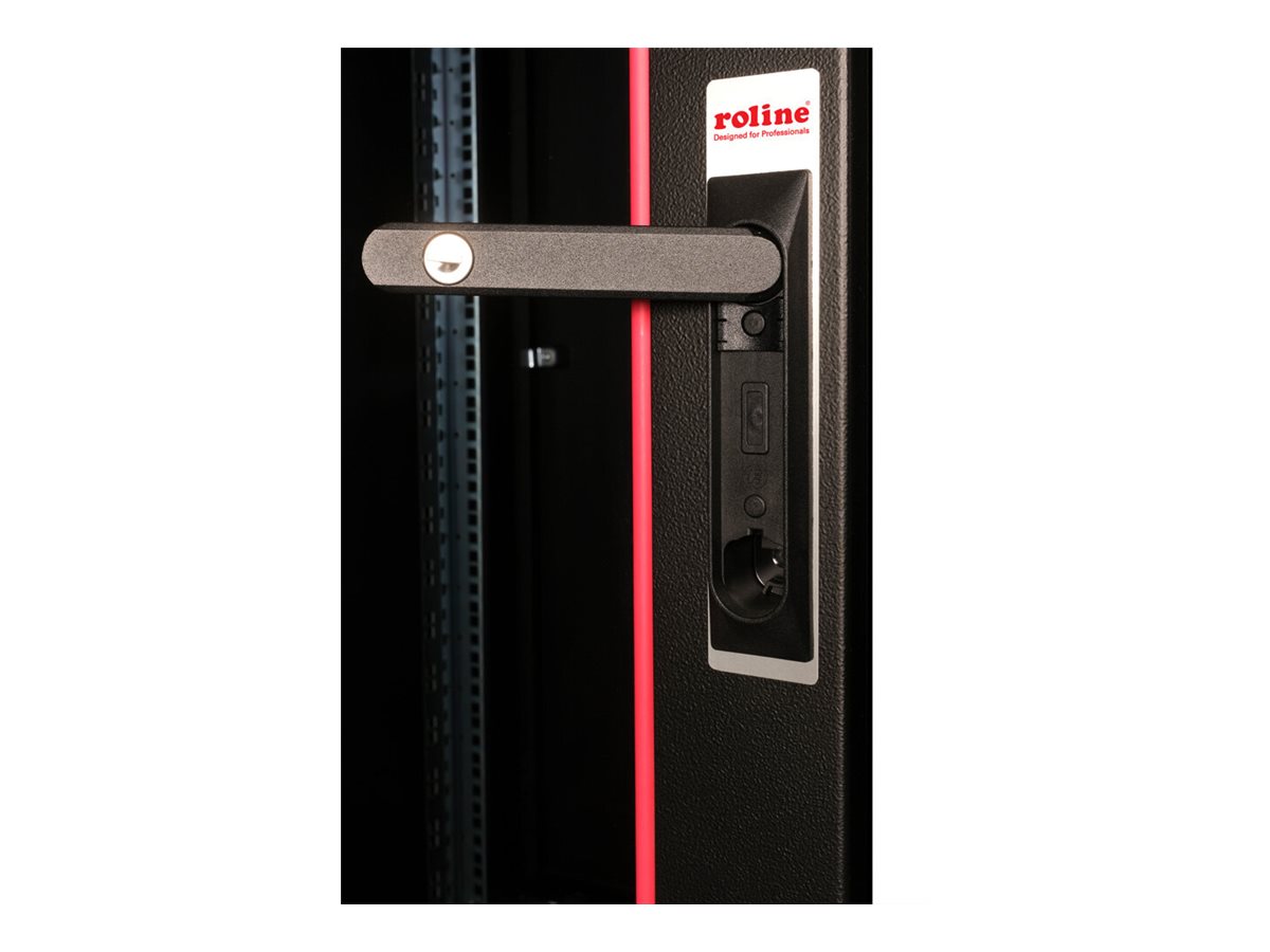 ROLINE 19-Zoll Netzwerkschrank Pro 22 HE, 600x600 BxT Glastür schwarz