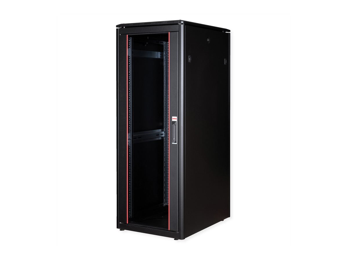 ROLINE 19-Zoll Netzwerkschrank Pro 32 HE, 600x800 BxT Glastür schwarz
