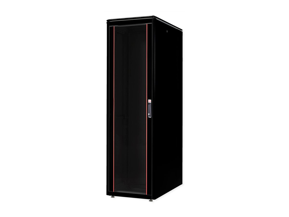 ROLINE 19-Zoll Netzwerkschrank Pro 42 HE, 800x800 BxT Glastür schwarz
